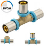 Erfu Multilayer Crimp Reduced Tee Â 26 Mm X 16 Mm X 26 Mm Â Raccord À Sertir Certifié Dvgw, Multi-Profiles U/H/Th – Image 2